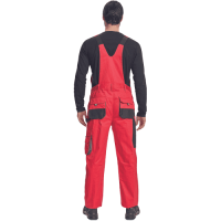 FF HANS náprs.nohavice červená/antracit