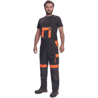 MAX VIVO náprs.nohavice čierne/oranž.