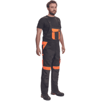 MAX VIVO náprs.nohavice čierne/oranž.