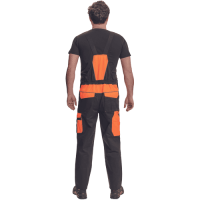 MAX VIVO náprs.nohavice čierne/oranž.