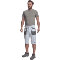 FF CARL BE-01-009 šortky biela/sivá