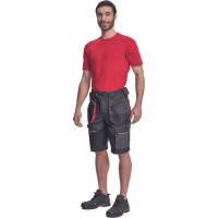 REUSEL šortky antracit/červená