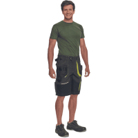 SHELDON shorts anthracite/yellow