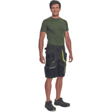 SHELDON shorts anthracite/yellow