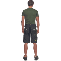 SHELDON shorts anthracite/yellow