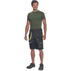 SHELDON shorts anthracite/yellow