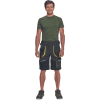 SHELDON shorts anthracite/yellow