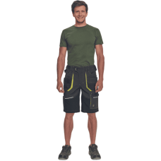 SHELDON shorts anthracite/yellow