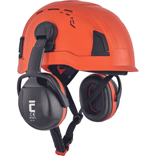 ED 3C earmuffs-helmetEAR DEFENDER orange