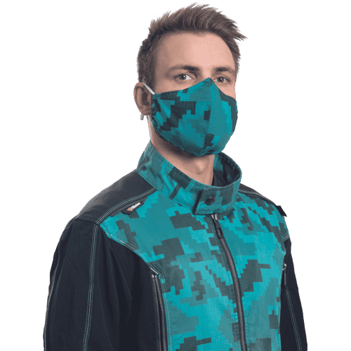 NEURUM CAMOU face mask petrol blue