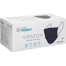 HYGOTRENDY VIRAZON 50pc mask 3-ply black