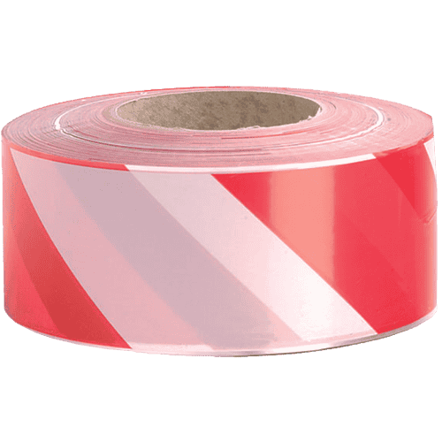 JSP Zebra tape w.7cm red/white 100