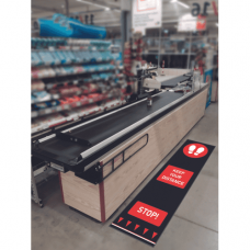 Social Distanc.Mat Foot 0,65x2m blue