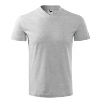T-shirt unisex V-neck 102 ash melange