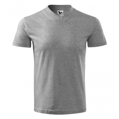 T-shirt unisex V-neck 102 dark gray melange