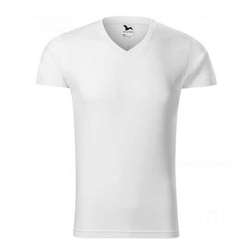 T-shirt men’s Slim Fit V-neck 146 white