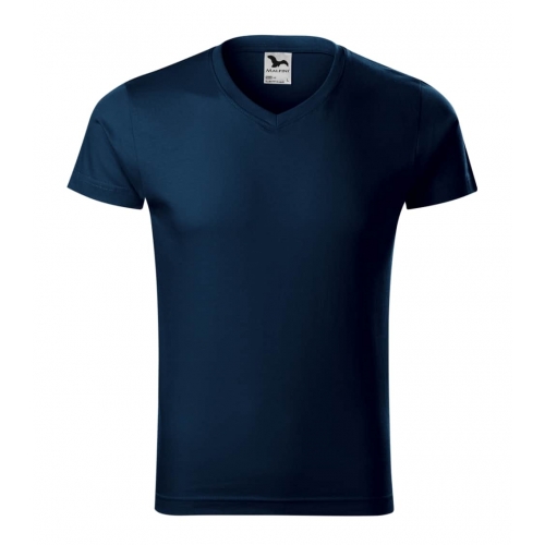 T-shirt men’s Slim Fit V-neck 146 navy blue