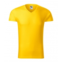 T-shirt men’s Slim Fit V-neck 146 yellow