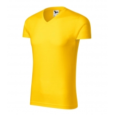 T-shirt men’s Slim Fit V-neck 146 yellow