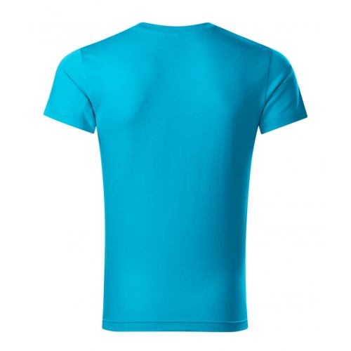T-shirt men’s Slim Fit V-neck 146 blue atoll