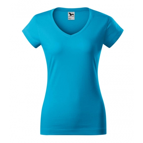 T-shirt women’s Fit V-neck 162 blue atoll