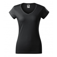 T-shirt women’s Fit V-neck 162 ebony gray
