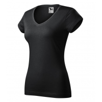 T-shirt women’s Fit V-neck 162 ebony gray