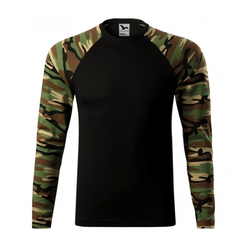T-shirt unisex Camouflage LS 166 camouflage brown