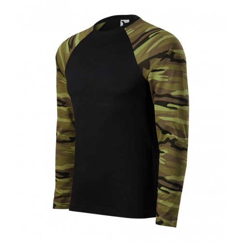 T-shirt unisex Camouflage LS 166 camouflage green