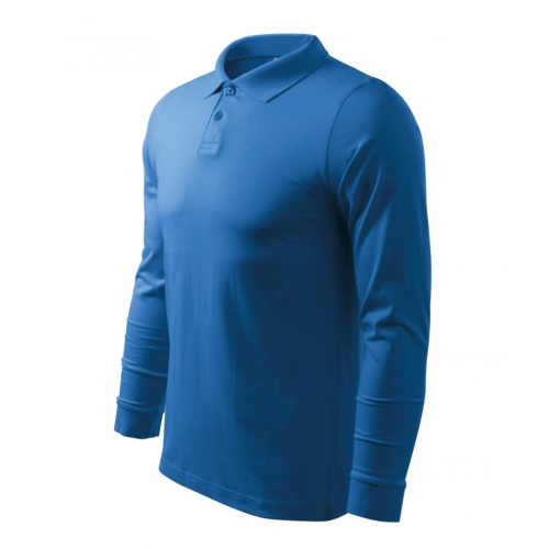 Polo Shirt men’s Single J. LS 211 azure blue