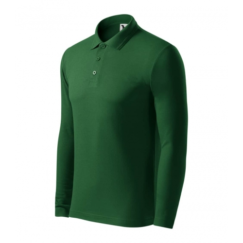 Polo Shirt men’s Pique Polo LS 221 bottle green