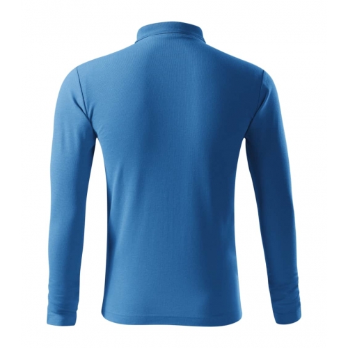 Polo Shirt men’s Pique Polo LS 221 azure blue