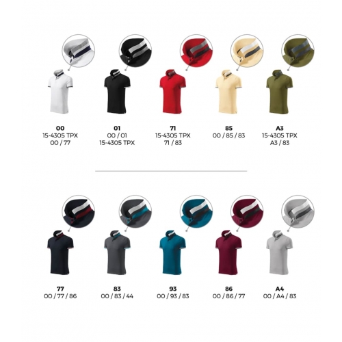 Polo Shirt men’s Collar Up 256 garnet