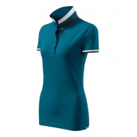 Polo Shirt women’s Collar Up 257 petrol blue
