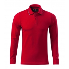 Polo Shirt men’s Contrast Stripe LS 258 formula red