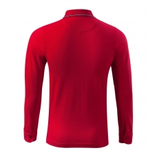 Polo Shirt men’s Contrast Stripe LS 258 formula red