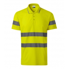 Polokošeľa unisex 2V9 fluorescenčná žltá