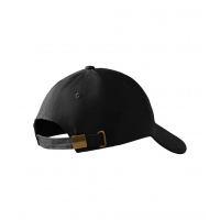Cap unisex 6P 305 black adjustabl