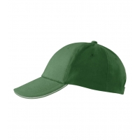 Cap unisex Sandwich 6P 306 bottle green adjustabl