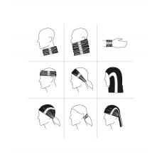 Scarf unisex HV Twister 3V8 fluorescent yellow