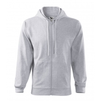 Sweatshirt men’s Trendy Zipper 410 ash melange