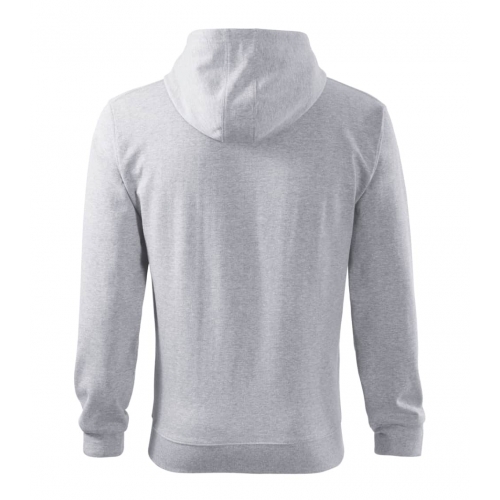Sweatshirt men’s Trendy Zipper 410 ash melange
