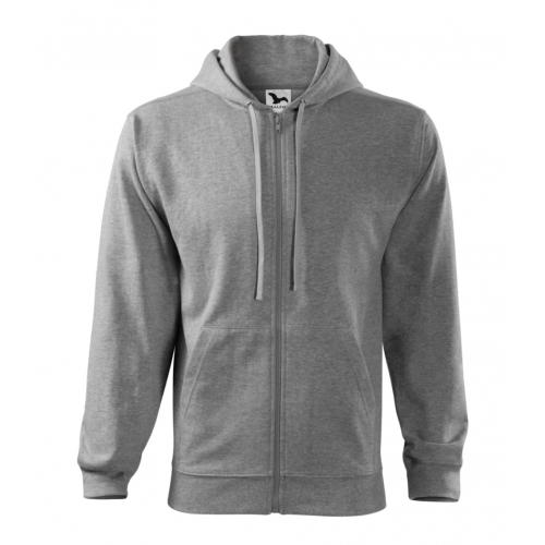 Sweatshirt men’s Trendy Zipper 410 dark gray melange