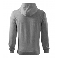 Sweatshirt men’s Trendy Zipper 410 dark gray melange