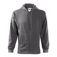 Sweatshirt men’s Trendy Zipper 410 steel gray