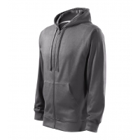 Sweatshirt men’s Trendy Zipper 410 steel gray