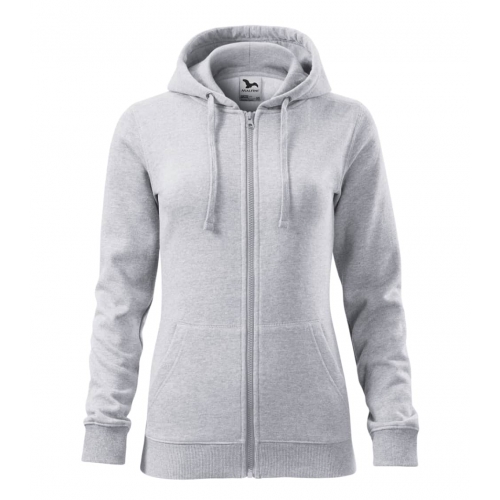 Sweatshirt women’s Trendy Zipper 411 ash melange