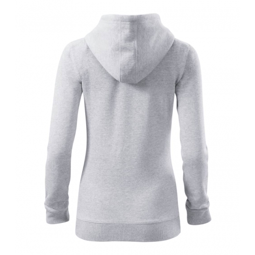 Sweatshirt women’s Trendy Zipper 411 ash melange