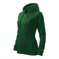 Sweatshirt women’s Trendy Zipper 411 bottle green