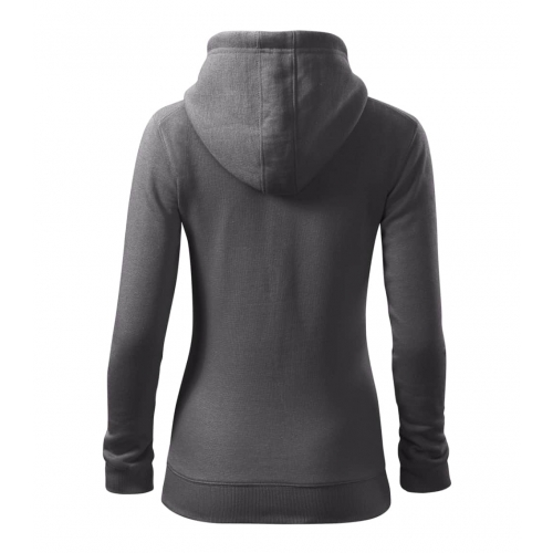 Sweatshirt women’s Trendy Zipper 411 steel gray